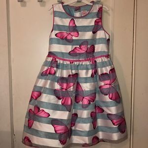 Little girl strip butterfly ester dress size S